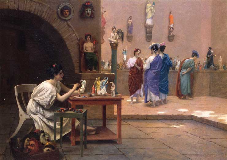 Painting brings life into scuplture (Gérôme, 1898)