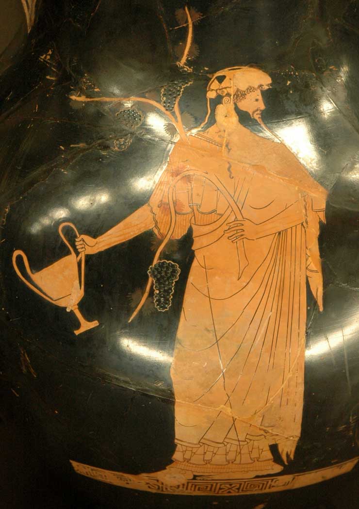 Dionysos, kantharos, Louvre CA29812984