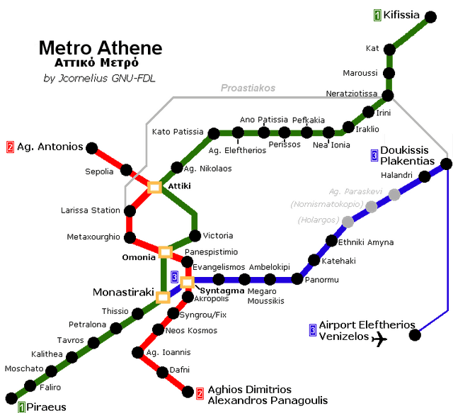 karte der athener metro